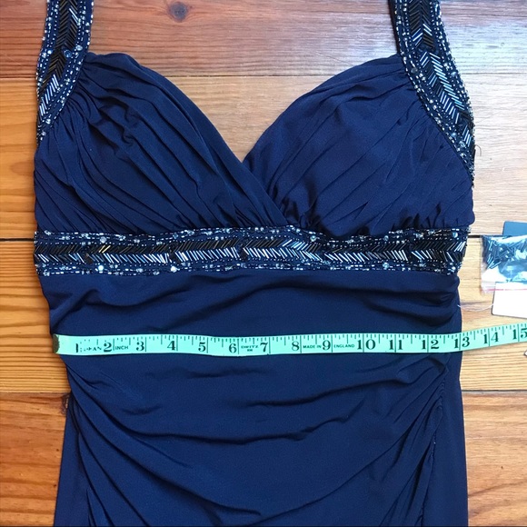 JS Boutique Navy Sequin Halter Gown, NWT, 4 - Picture 5 of 16